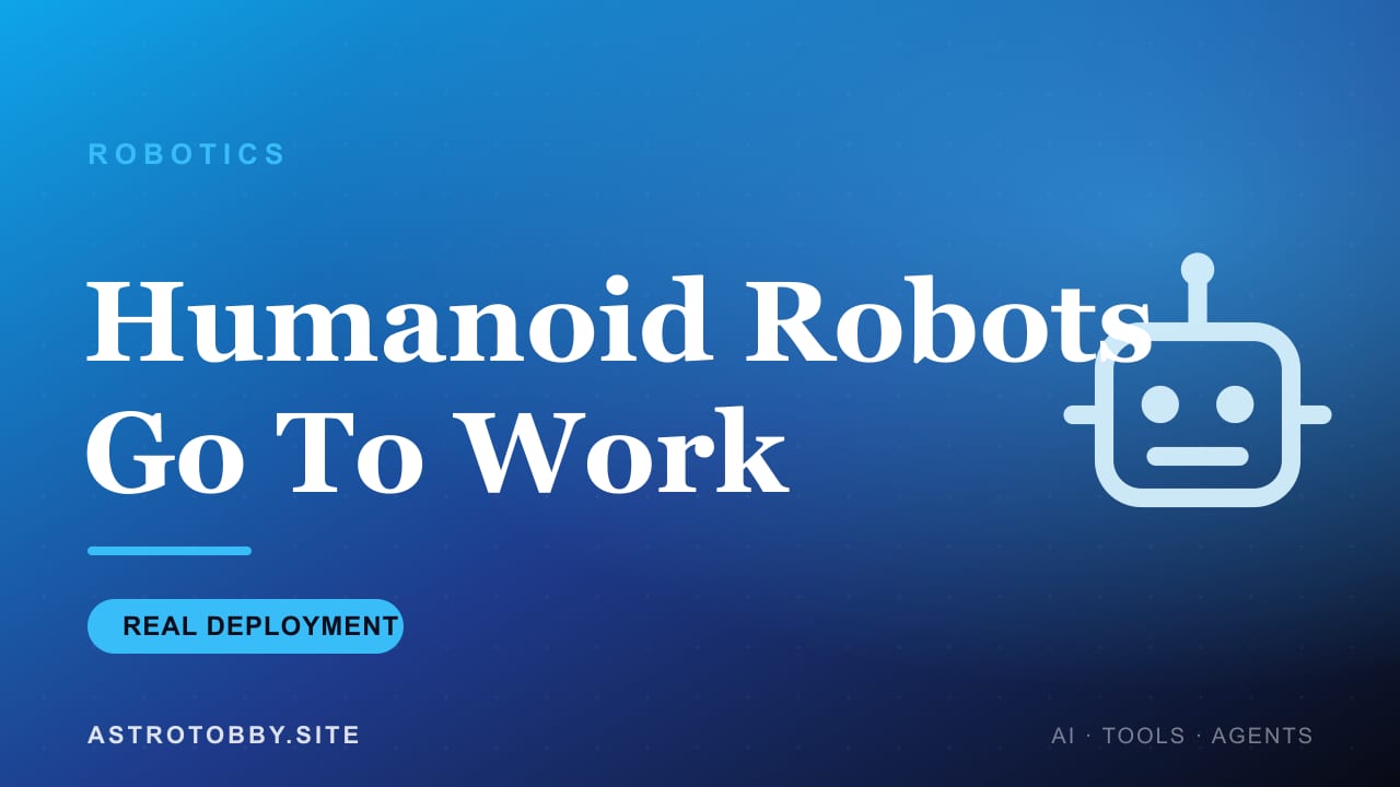 Humanoid Robots Quietly Stopped Being a Demo This Year — They're Going to Work