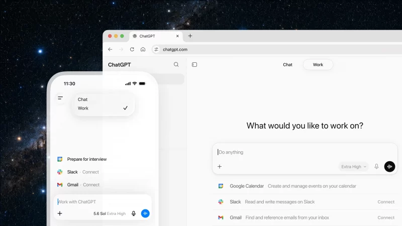 ChatGPT 5.6 Work Interface